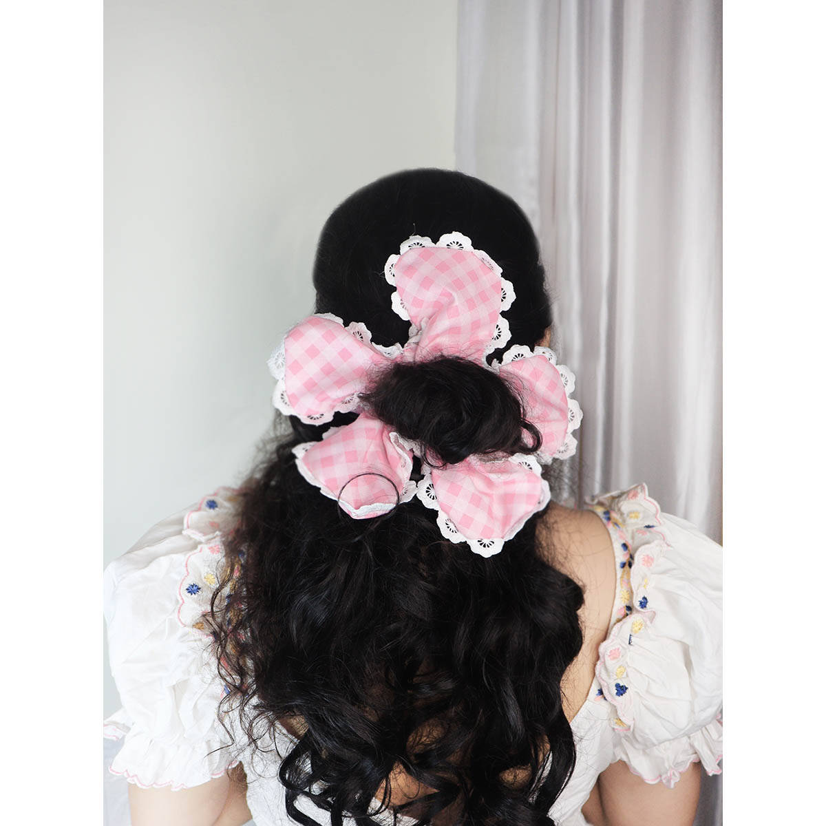 Soho Boho Studio Pink Victoria Flower Scrunchie