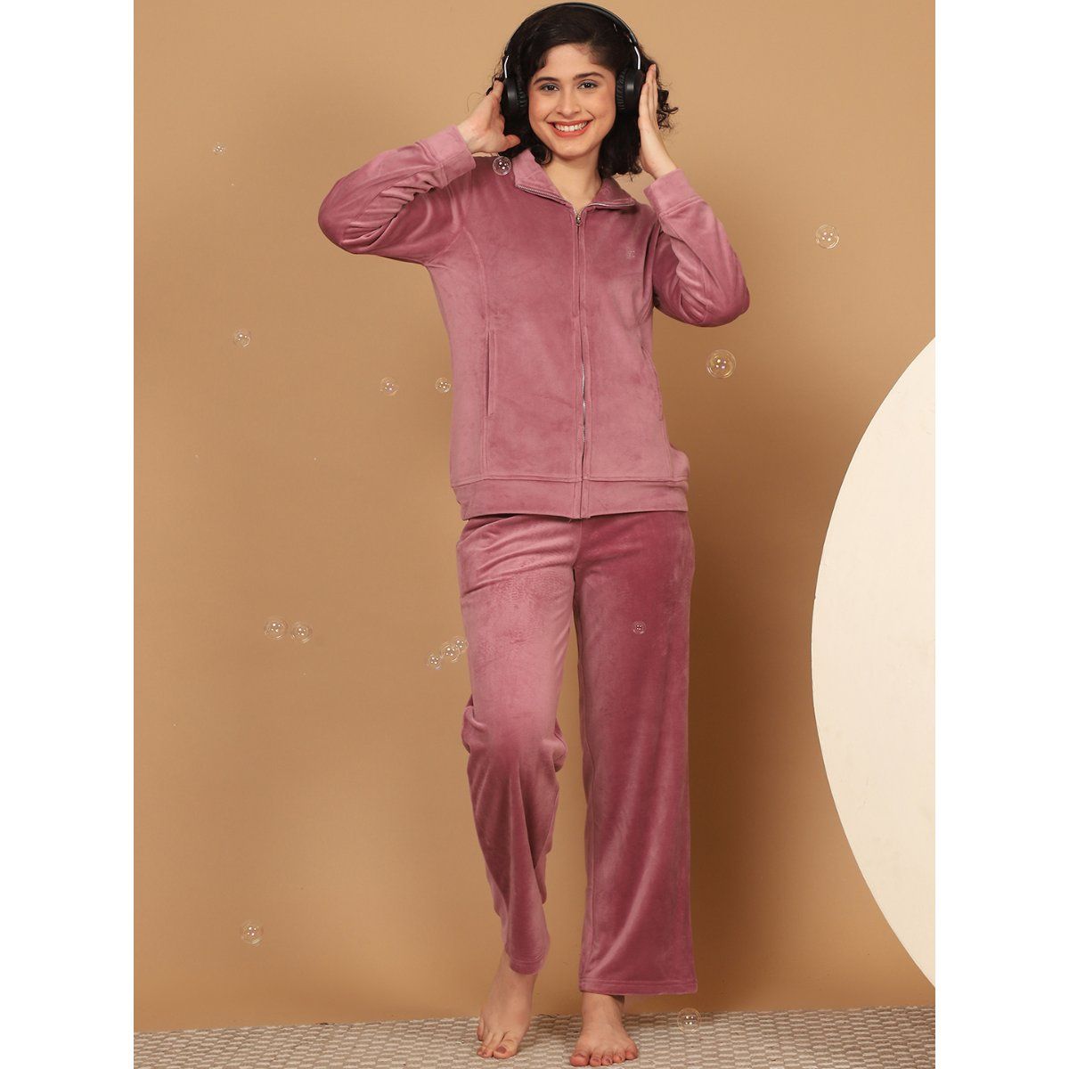 ジャケット・アウター trend vision Velour Track Jacket Pink Velour Track Jacket Pink – Trendt Vision