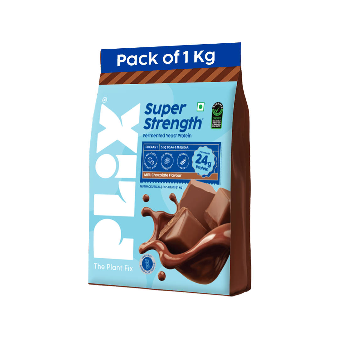 Plix - The Plant Fix Plix Super Strength Fermented Yeast Protein - Milk Chocolate
