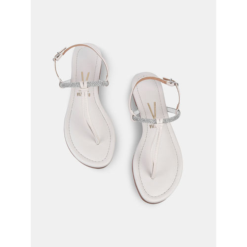 Vizzano Women Casual T-Strap Sandals Silver (EURO 36)