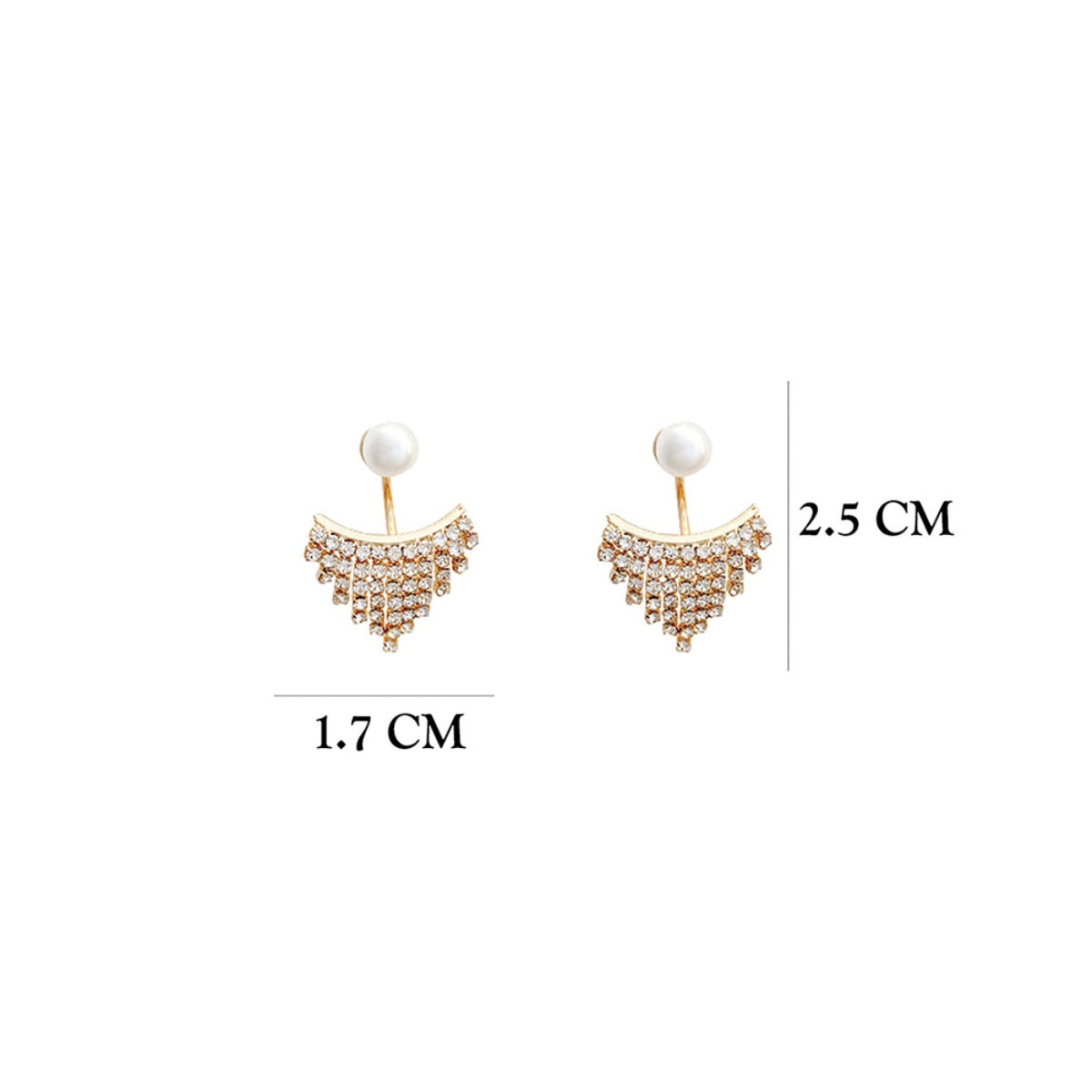 Buy Yellow Chimes Gold-toned And White Pearl Stud Back Drop Crystal 