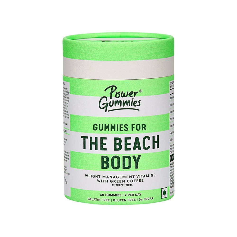 Power Gummies The Beach Body With Green Coffee, L-Carnitine & Vitamin C-Weight Management 60 Gummies