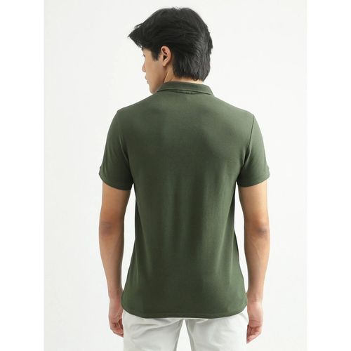 Buy United Colors Of Benetton Mens Solid Polo T Shirt Olive Online