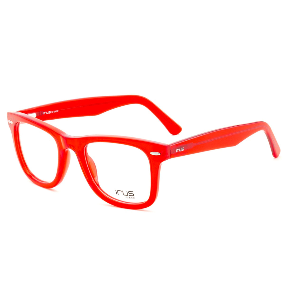 Buy IRUS Unisex Full Rim Square Shiny Crystal Red Acetate Eyeglass