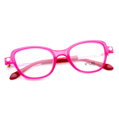 IRUS Women Full Rim Cat Eye Matt Pink Acetate Eyeglass Frame (49)