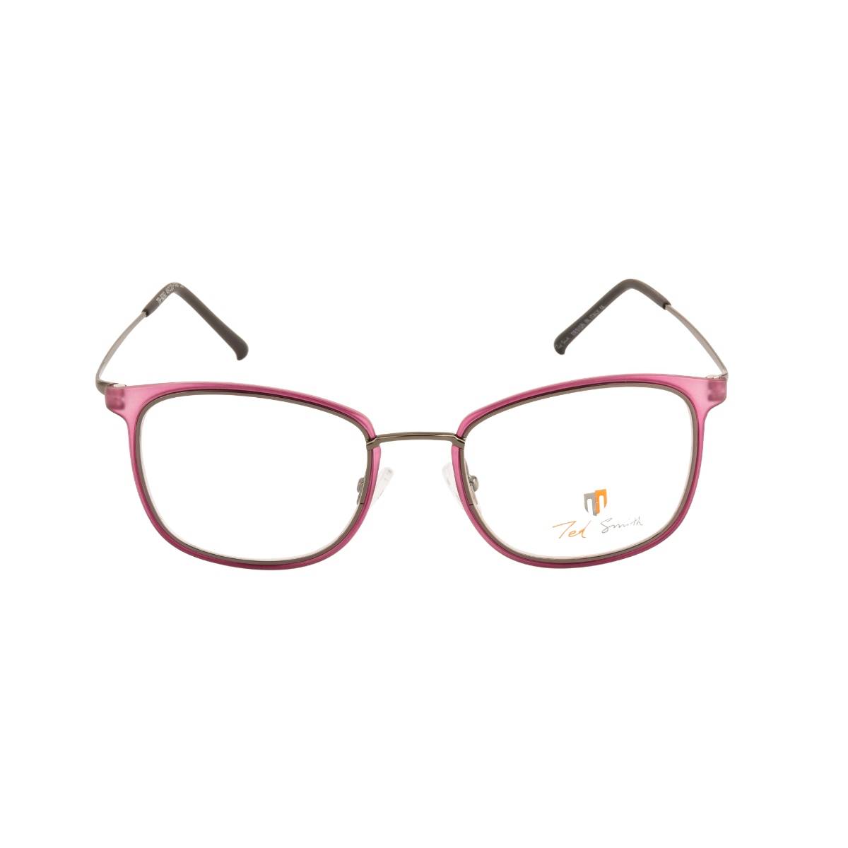 TED SMITH Full Rim Purple Sqare Eyeglasses Frames for Men-Women (49)