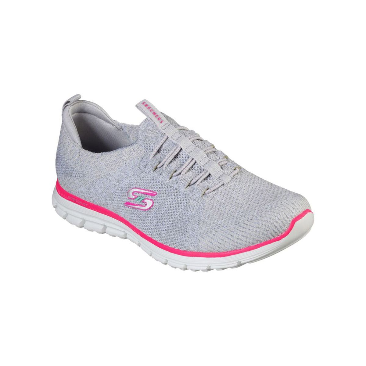 Buy SKECHERS Luminate - Shes Magnificent Grey Sport Slip-on Online