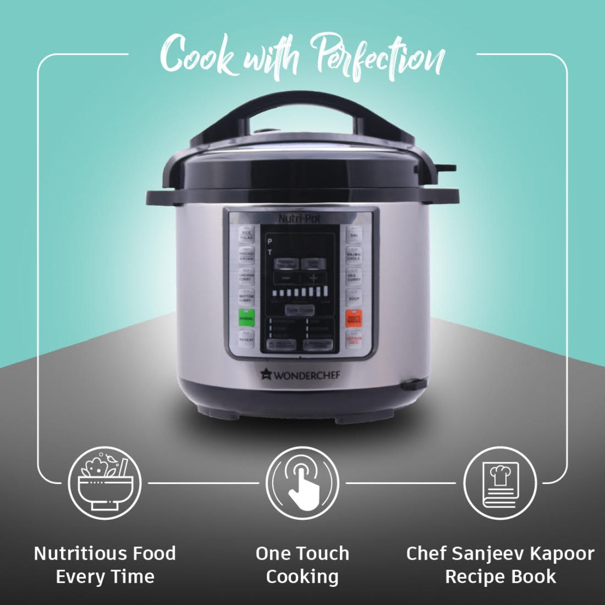 Wonderchef NutriPot Electric Pressure Cooker with 7in1 Functions, 6L