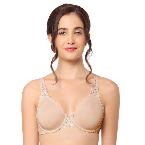 Buy Wacoal Nylon Non Padded Underwired Solid/Plain Bra -65191 - Nude Online
