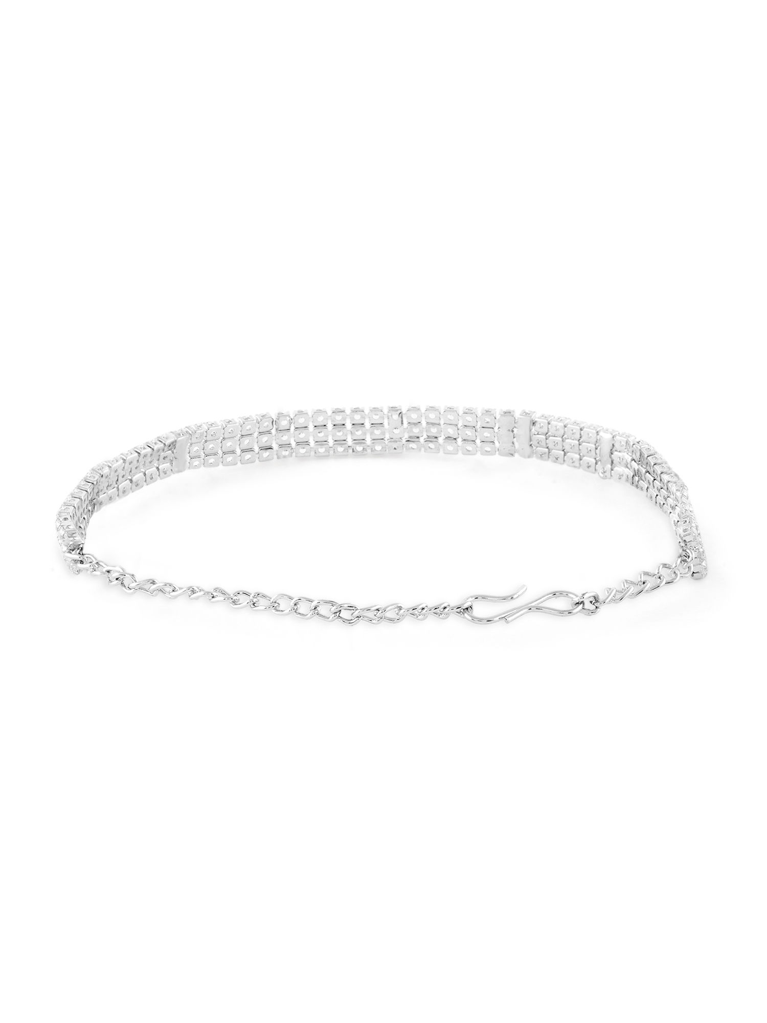 Buy Zaveri Pearls Silver Tone Austrian Diamonds Contemporary