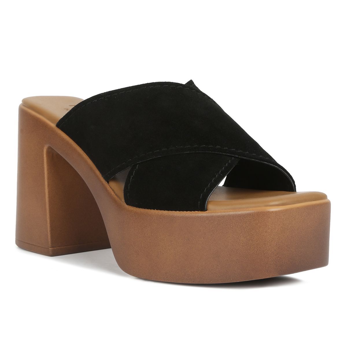 Slide sandal block discount heel