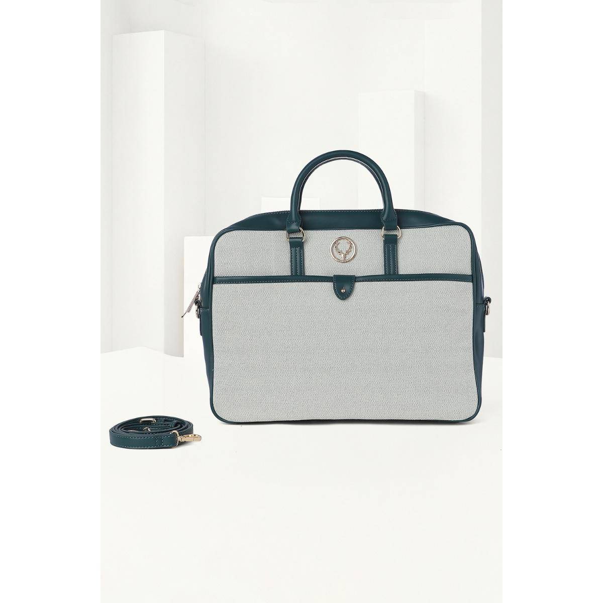 Allen Solly Women Green Formal Laptop Bag