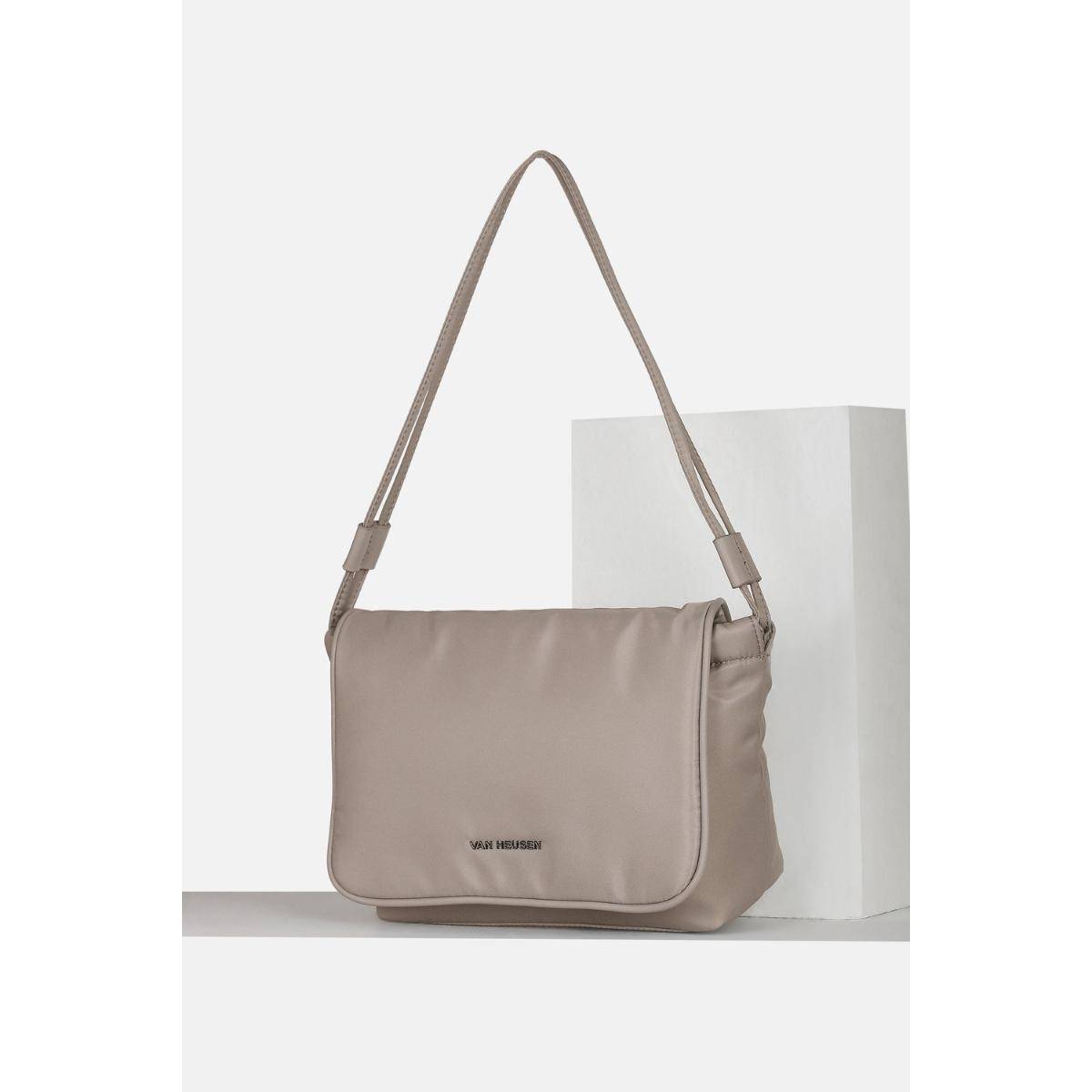 Van Heusen Women Grey Solid Casual Handbag
