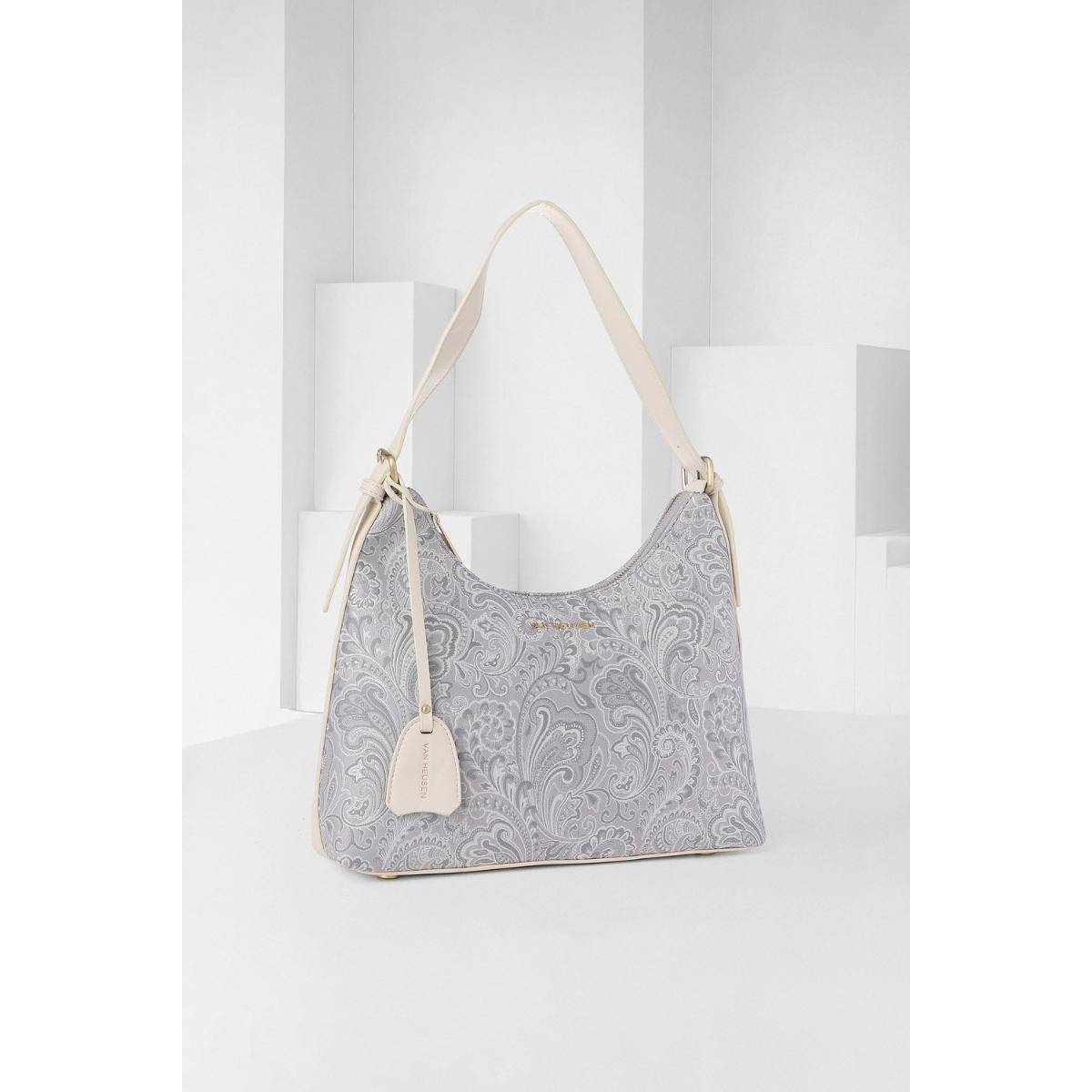 Van Heusen Women Grey Printed Casual Handbag