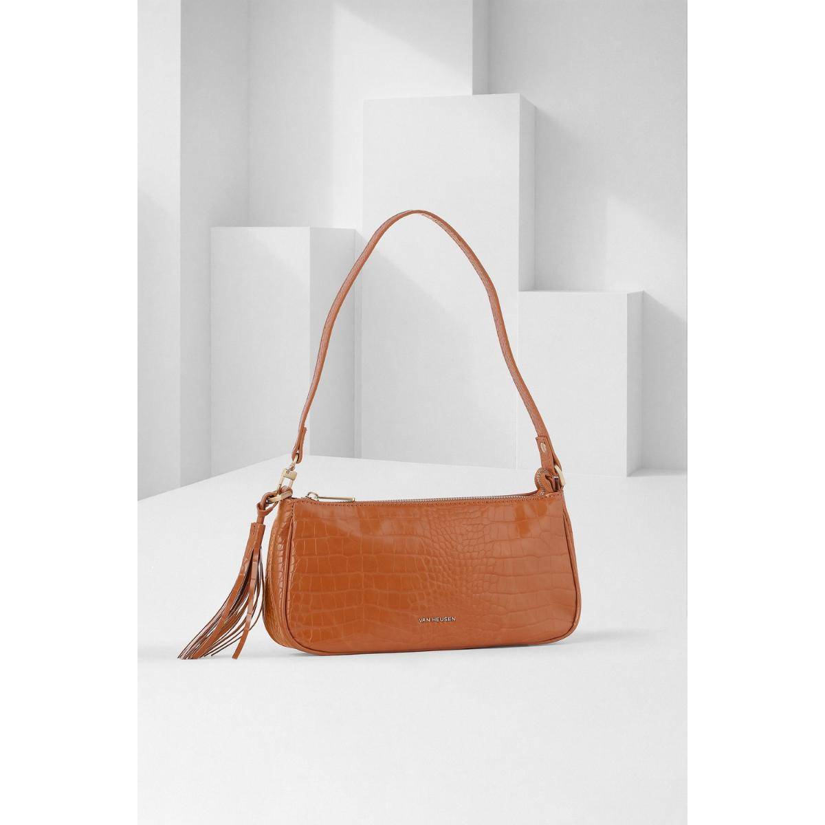Van Heusen Women Brown Textured Casual Handbag