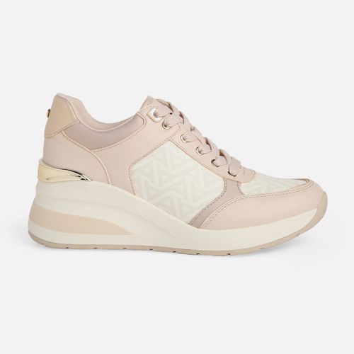 Aldo Iconistep Synthetic Pink Colorblock Sneakers (UK 2)