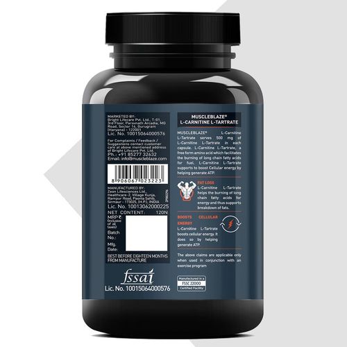 Buy MuscleBlaze L-Carnitine L-Tartrate Capsules