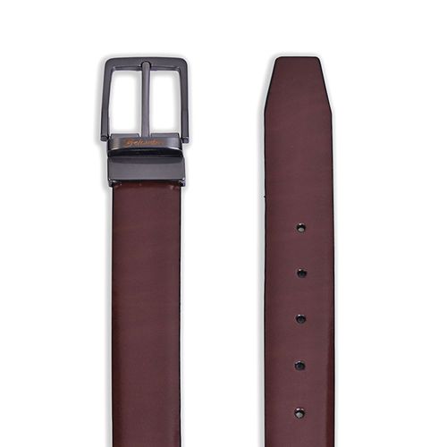 Buy Belwaba Brown Black Men Reversible Leather Belt Online