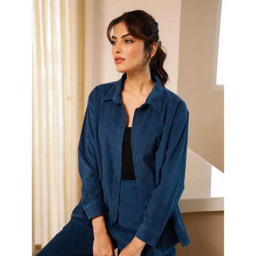 Buy SAY Women Solid Teal Collar Neck Winter Wear Night Suit (Set