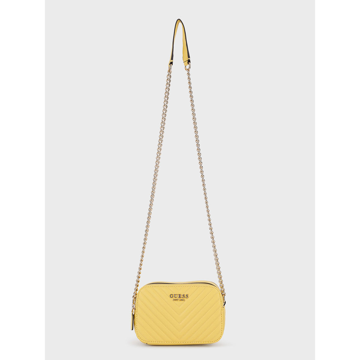 Buy Guess Noelle Hand Bag Camera Yellow Online