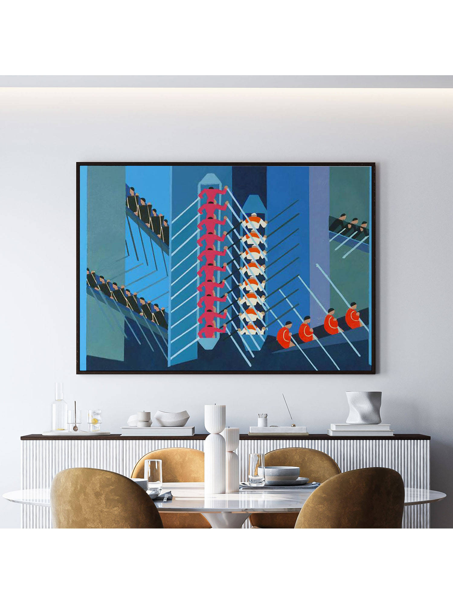 ARTCREST Maquette Large Painting Black Box Framed Canvas Wall Art