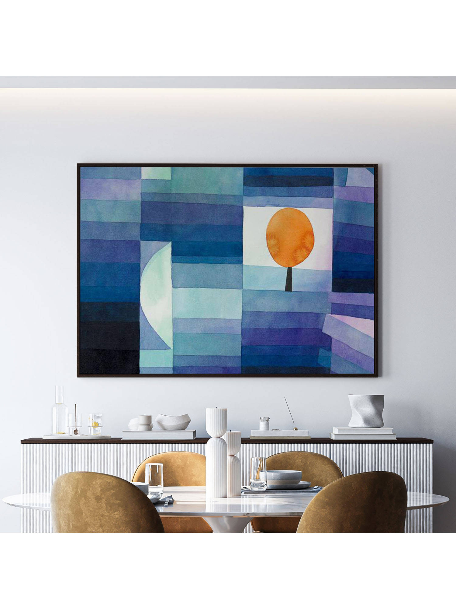ARTCREST The Harbinger of Autumn Large Painting Black Box Framed Canvas Wall Art