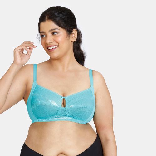Buy Zivame Coalescence Double Layered Non-Wired Full Coverage Bra - Ceramic  Online