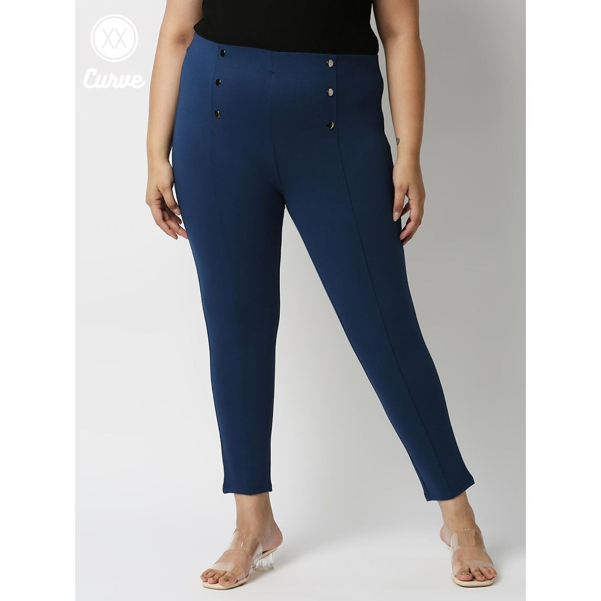 Twenty Dresses by Nykaa Fashion Curve Blue Effortlessly Functional Jeggings  (38): Buy Twenty Dresses by Nykaa Fashion Curve Blue Effortlessly  Functional Jeggings (38) Online at Best Price in India | Nykaa