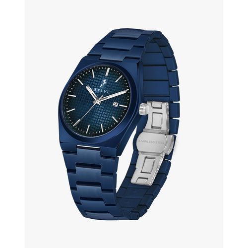 Sylvi Professional Edge Blue Round Dial Analog Watch-2370