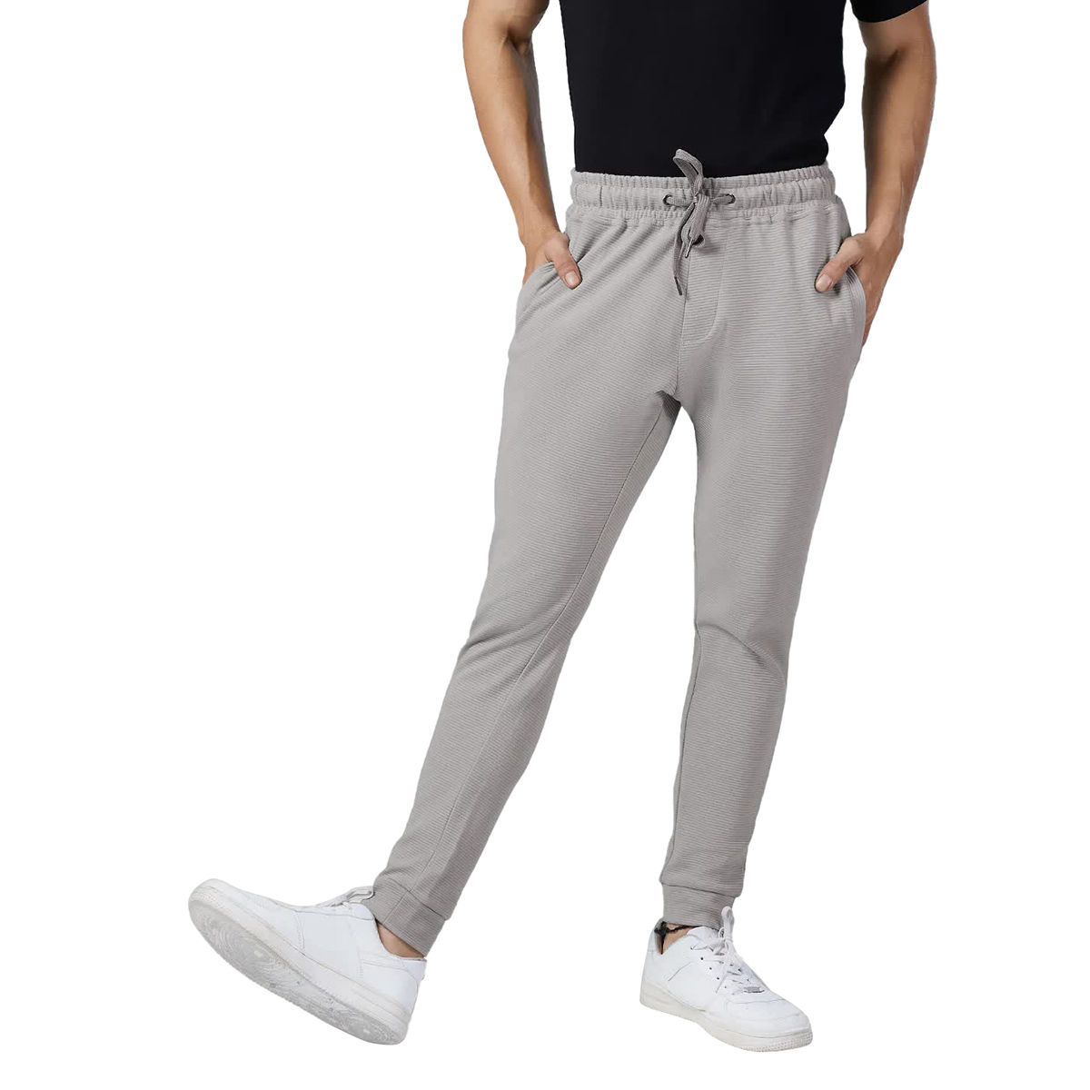 Ribbed on sale joggers mens