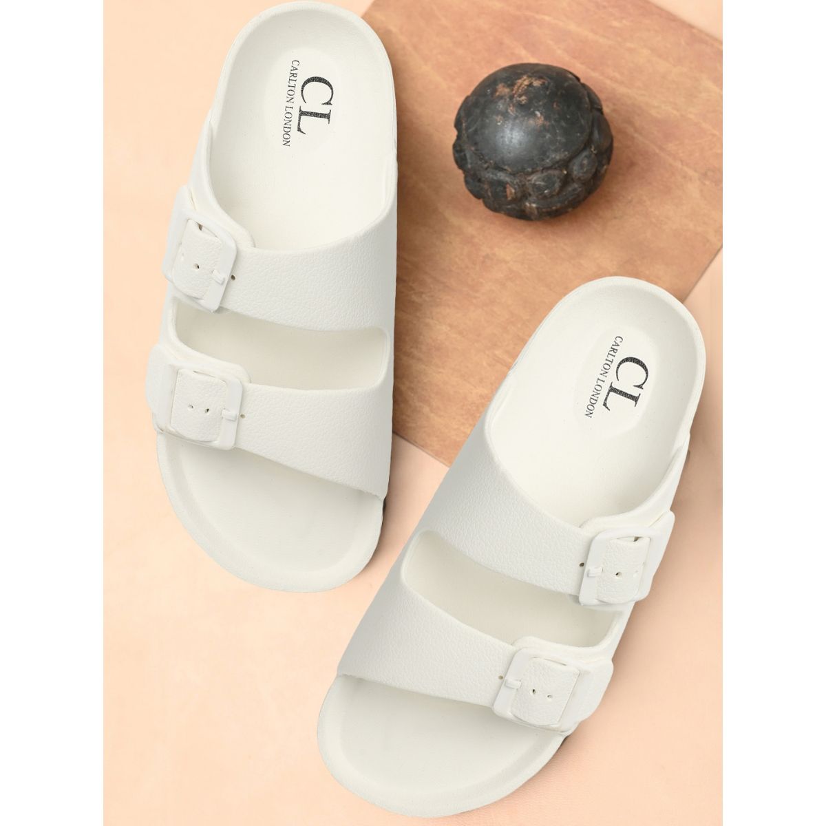 White Women Sandals Carlton London - Buy White Women Sandals Carlton London  online in India