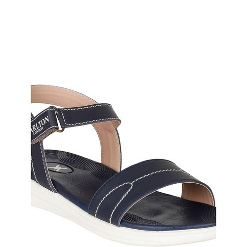 Carlton London Women Navy Blue Solid Sandal (EURO 37)