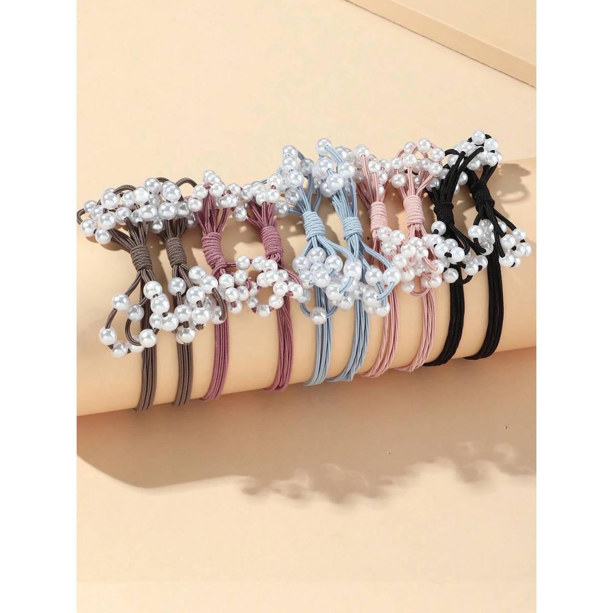OOMPH Pearls Rubber Band (Pack of 10)