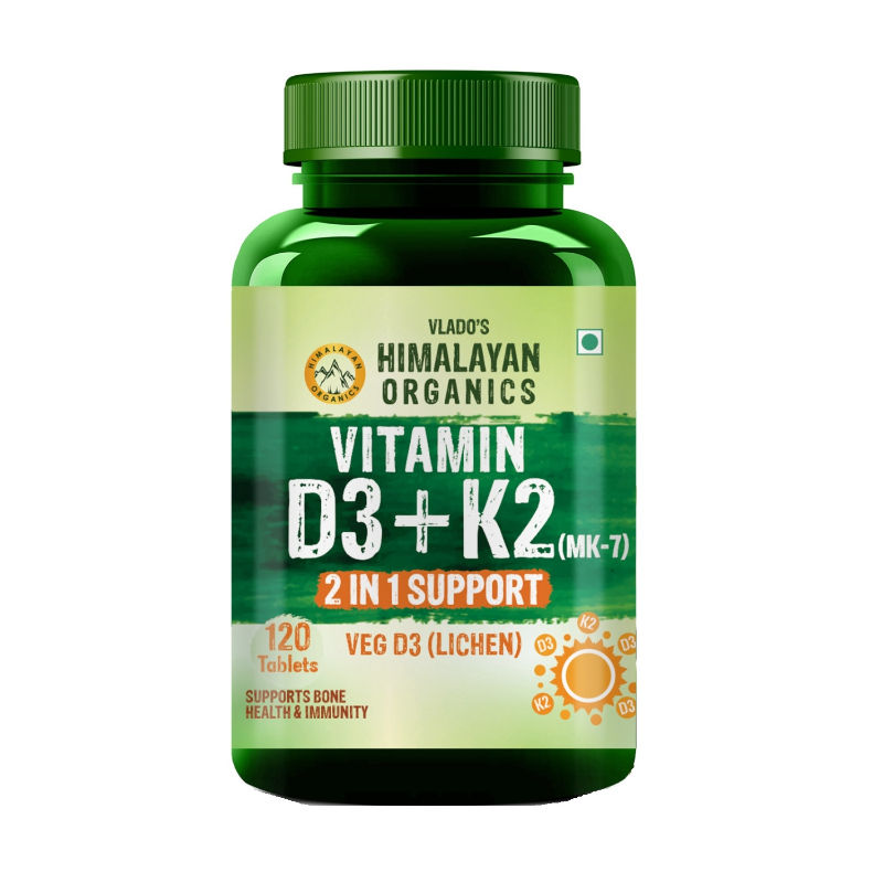 Vlado's Himalayan Organics Vitamin D3 600 Iu K2 As Mk7 Supplement Immunity Bone & Heart Health