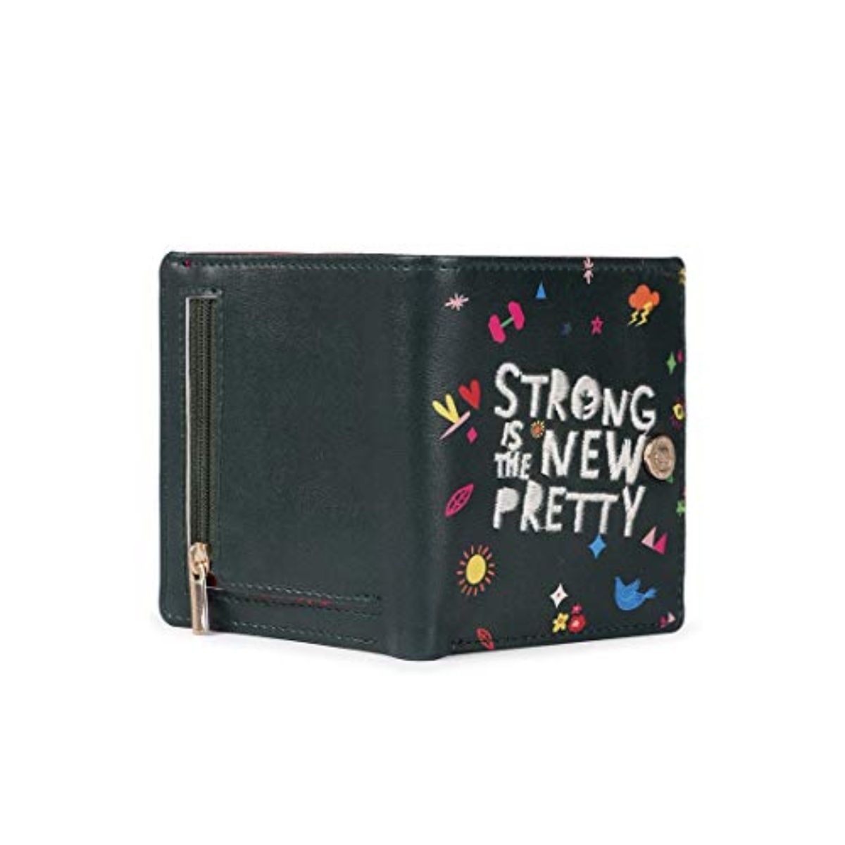 Chumbak Strong Is The New Pretty Olive Square Wallet Buy Chumbak Strong Is The New Pretty Olive 