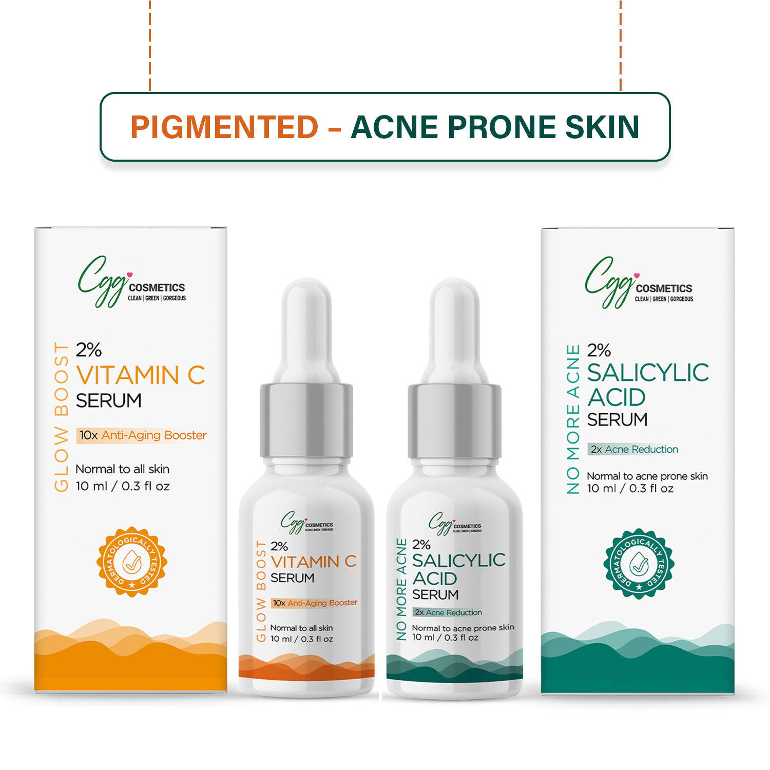 Buy CGG Cosmetics AM/PM Anti Pigmentation Combo 2 Vitamin C & 2