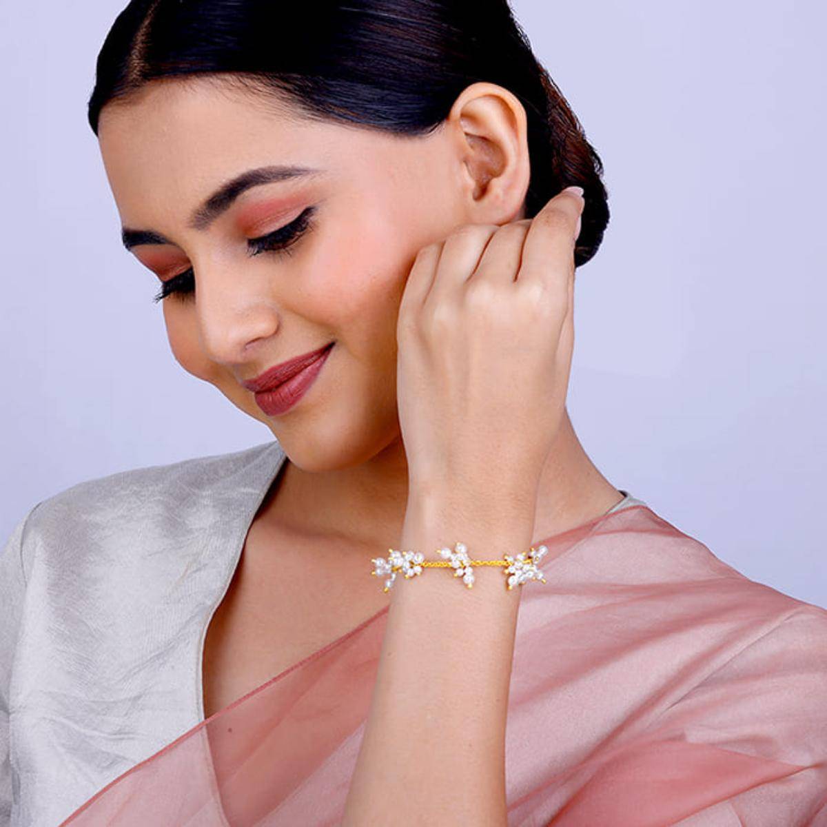 GIVA 925 Silver Uff Yeh Noor Bracelet, Adjustable for Women