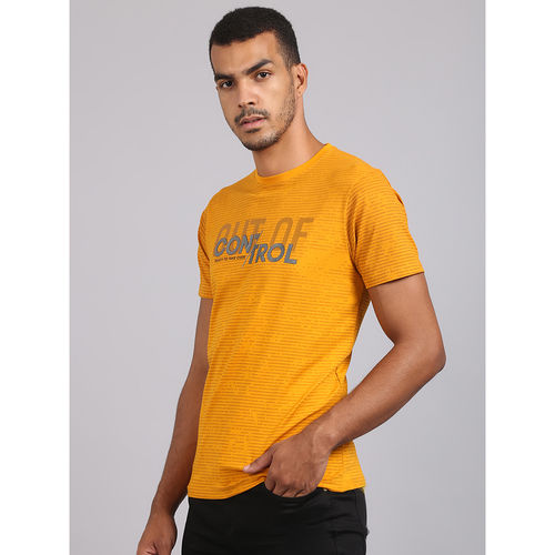 Katastrofe tiger Formindske VENITIAN Men Printed Cotton Lycra Round Neck Mustard T-Shirt (4XL): Buy  VENITIAN Men Printed Cotton Lycra Round Neck Mustard T-Shirt (4XL) Online  at Best Price in India | NykaaMan