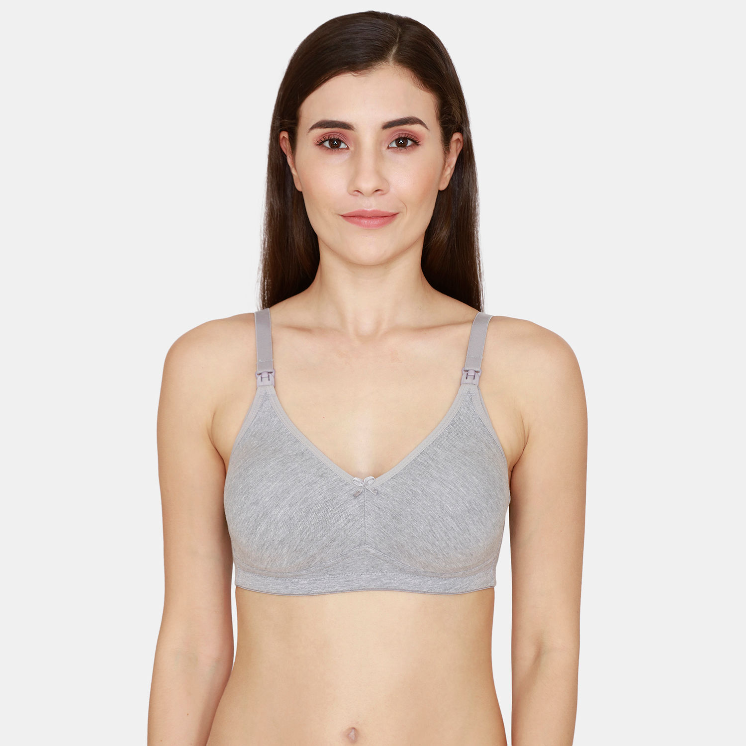 Buy Zivame Maternity Double Layered Non Wired 3/4th Coverage Maternity/  Nursing Bra - Grey Online