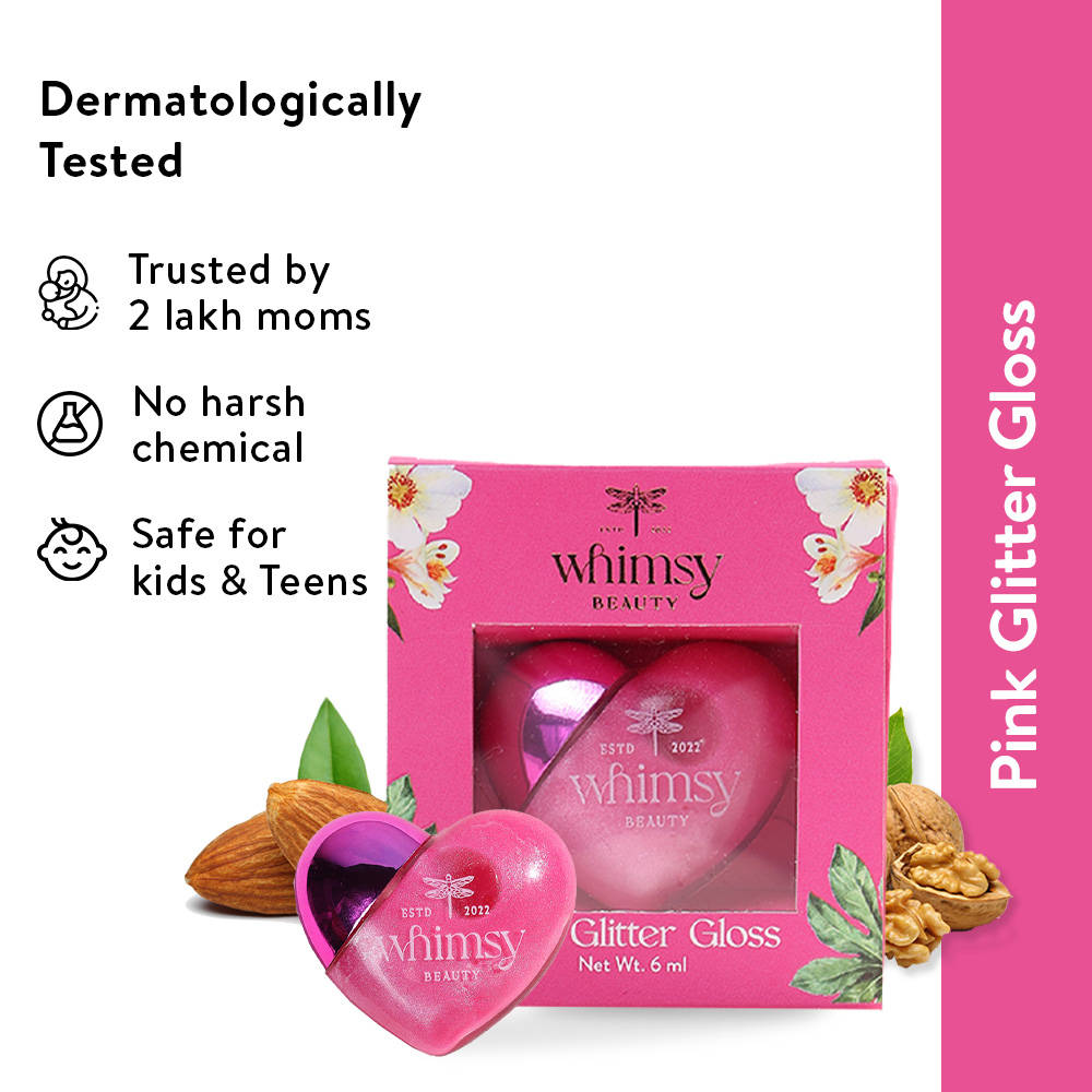 Whimsy Beauty Pink Glitter Gloss
