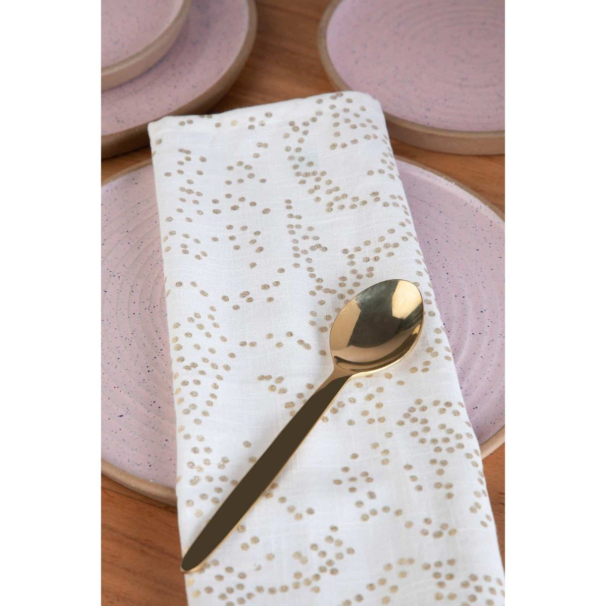 Buy Freedom Tree Kabini Stars Cotton Light Slub Gold Print