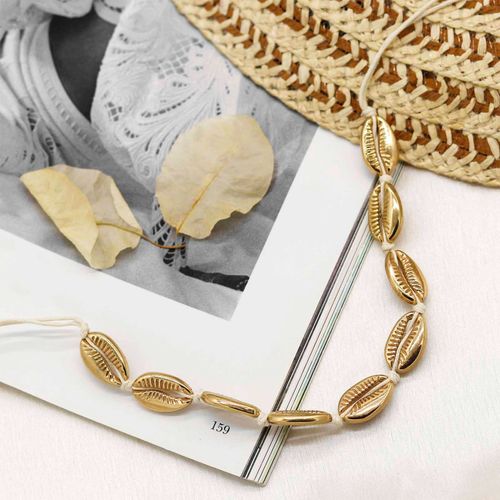 Beaded Necklace Vsco Girl Shell Necklace MUYOU Cowrie Shell Choker