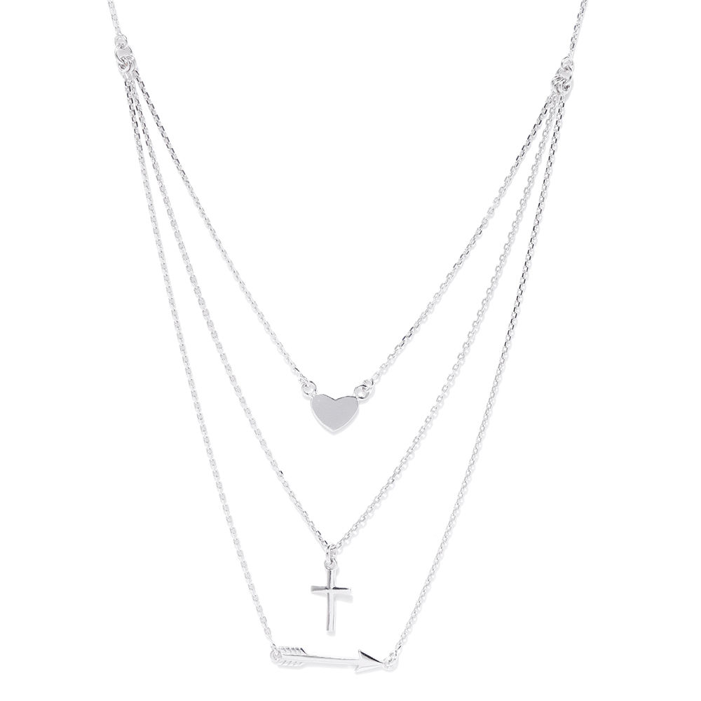 sterling silver jewellery york Contemporary Triple Layered Silver Tone  Necklace with Circles Sterling silver jewellery range of Fashion and  costume and body jewellery.