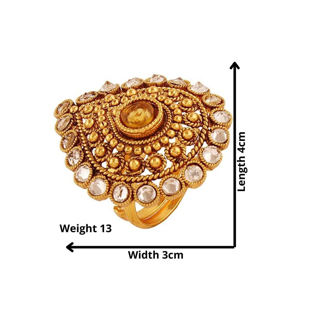 Rajwadi Rings, Color : Golden at Best Price in Vadodara | Shree Madras  Jewellers