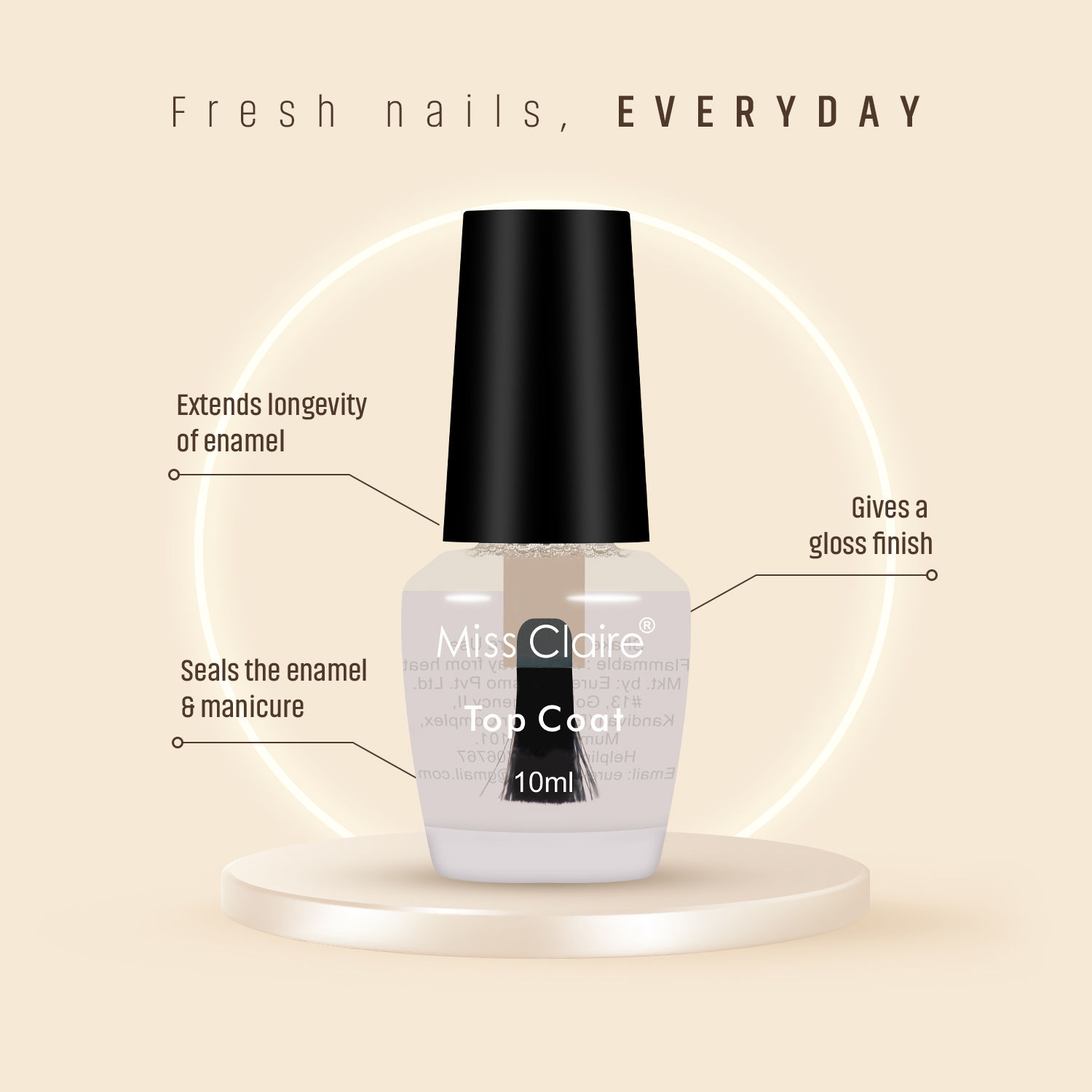 Buy Matte Top Coat 10ml | Nail Polish Top Coat | Longstay | No Chipping |  Vegan & Cruelty Free Nail Paint Top Coat Online at Low Prices in India -  Amazon.in