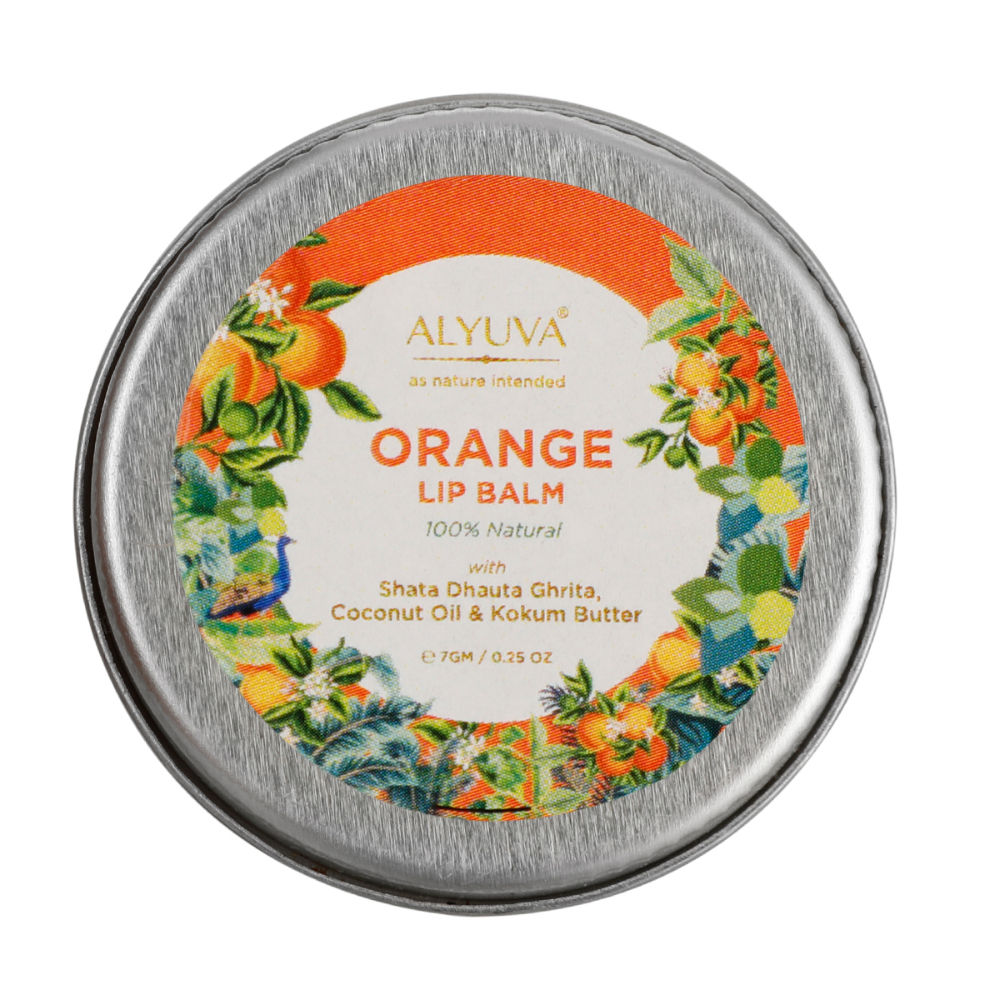 Alyuva Ghee Enriched Natural Orange Lip Balm, for all ages, 100% Natural