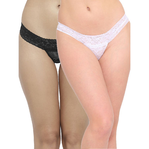 Buy N-Gal Cheeky Lace Mid Waist T Back Underwear Brief Thong Panty