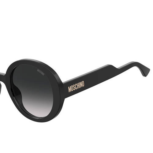 NEW MOSCHINO SUNGLASSES BLACK ROUND WOMEN EYEWEAR MOSCHINO Top 10 Moschino Sunglasses & Eyeglasses for Women in 2024  main image 2