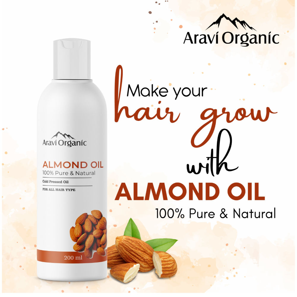 Buy Aravi Organic 100 Pure Cold Pressed Badam Rogan Sweet Almond Oil For Healthy Hair And Skin Online 8445