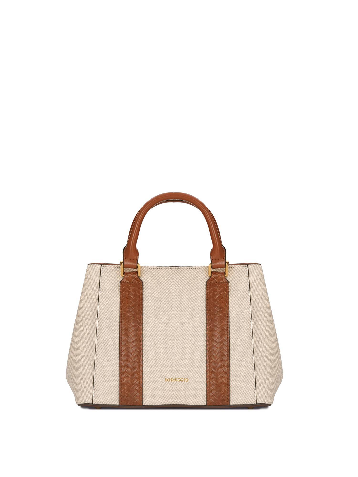 MIRAGGIO Roxenne Top Handle Satchel Bag - Ivory (M)